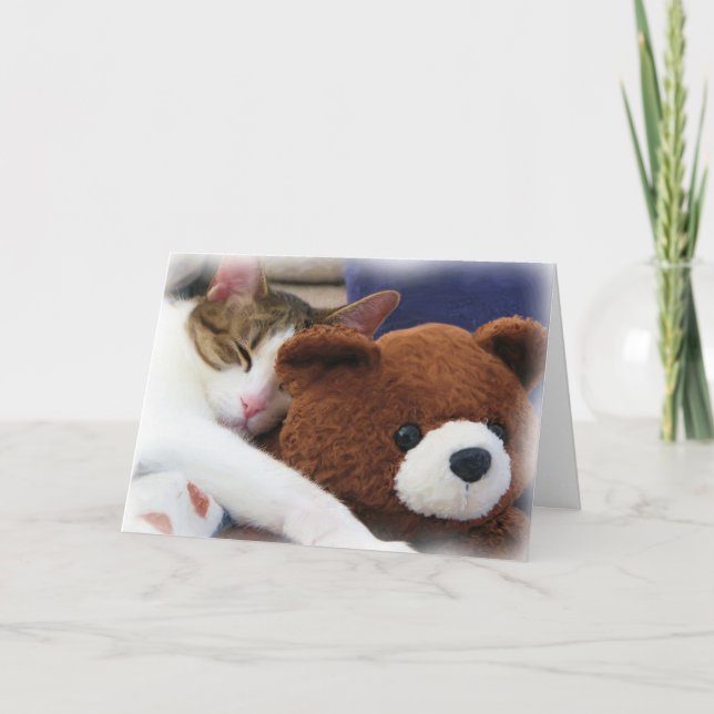 Cartão Kitty Teddy Friend Card (Frente)