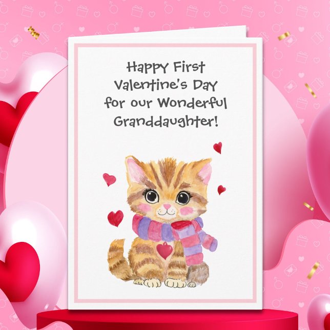 Cartão Kitty With Hearts Valentines Day Riddle (Criador carregado)