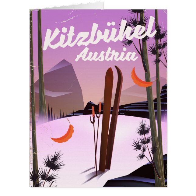 Cartão Kitzbühel Áustria (Frente)