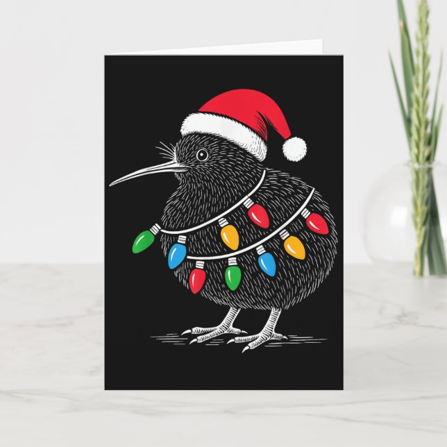 Cartão Kiwi Bird New Zealand Holiday Christmas  (Frente)