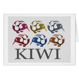 Cartão KIWI para aves da Nova Zelândia