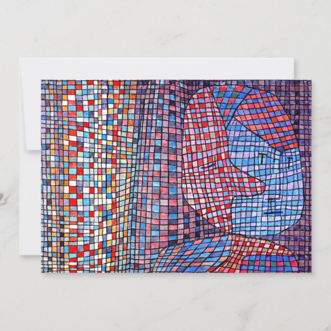 Cartão Klee - Abstrusa, pintura famosa, (Frente)