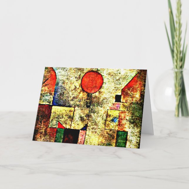 Cartão Klee - Balão Vermelho (Frente)