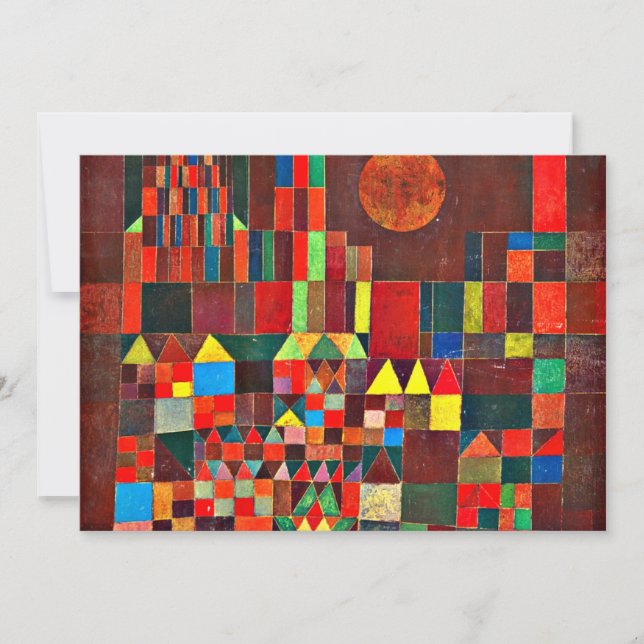 Cartão Klee - Castelo e Sol (Frente)