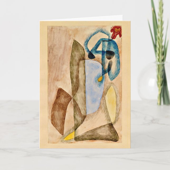 Cartão Klee - Flower in March, abstract art (Frente)