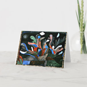 Cartão Klee - Imagem de um Jardim em Cores Escuras