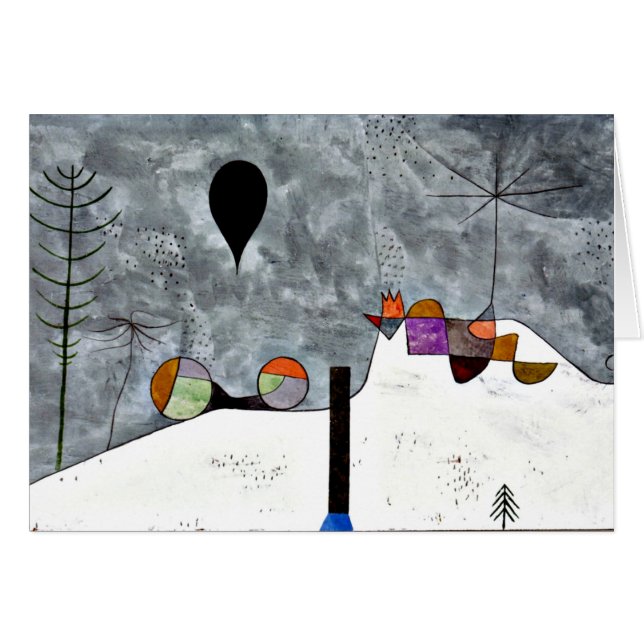 Cartão Klee - Inverno, pintura de Paul Klee (Frente horizontal)