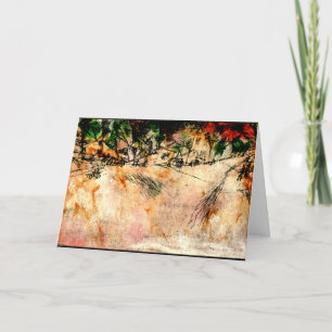 Cartão Klee - Junção rodoviária (desenho a carvão)