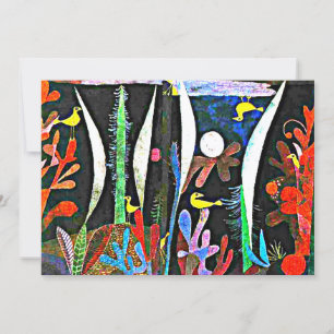 Cartão Klee - Paisagem com Aves Amarelas