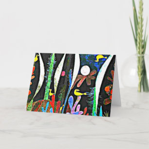 Cartão Klee - Paisagem com Aves Amarelas