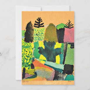Cartão Klee - Park, abstrato trabalho de arte