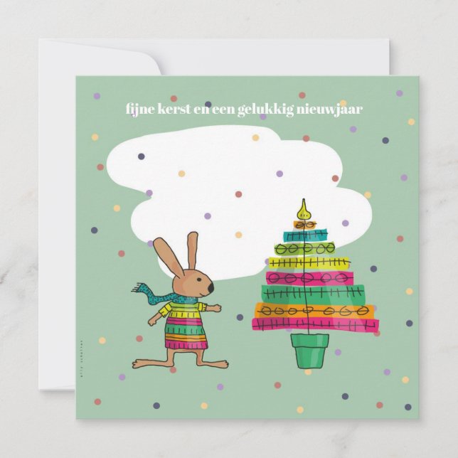 Cartão kleurige kerstboom (Frente)