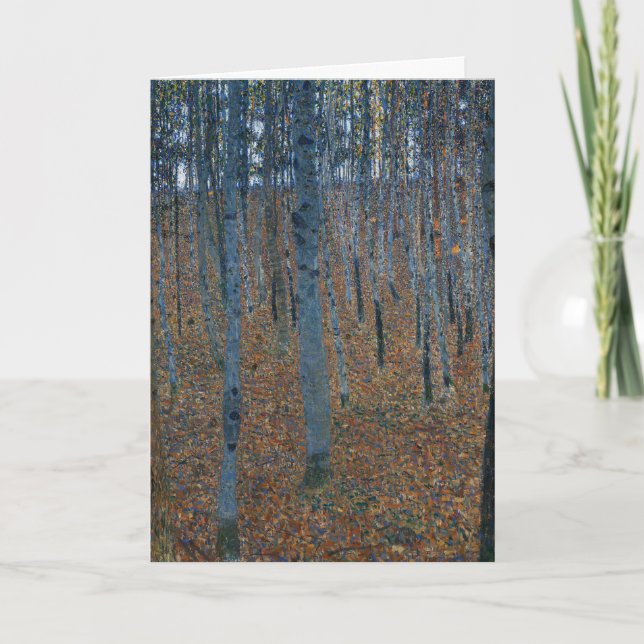 Cartão Klimt Beech Grove I Forest Landscape Art (Frente)