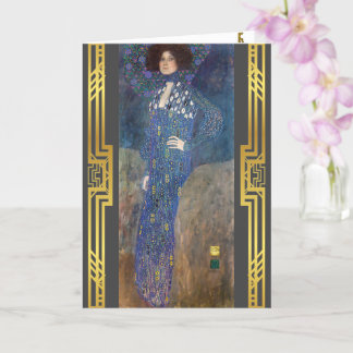 Cartão Klimt Restaurou Retrato Emilie Floge