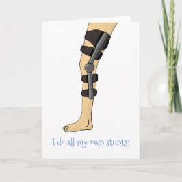 Cartão Knee Brace Engraçado Eu faço todas as minhas própr