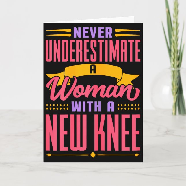 Cartão Knee Replacement For Women New Knee Surgery Recove (Frente)