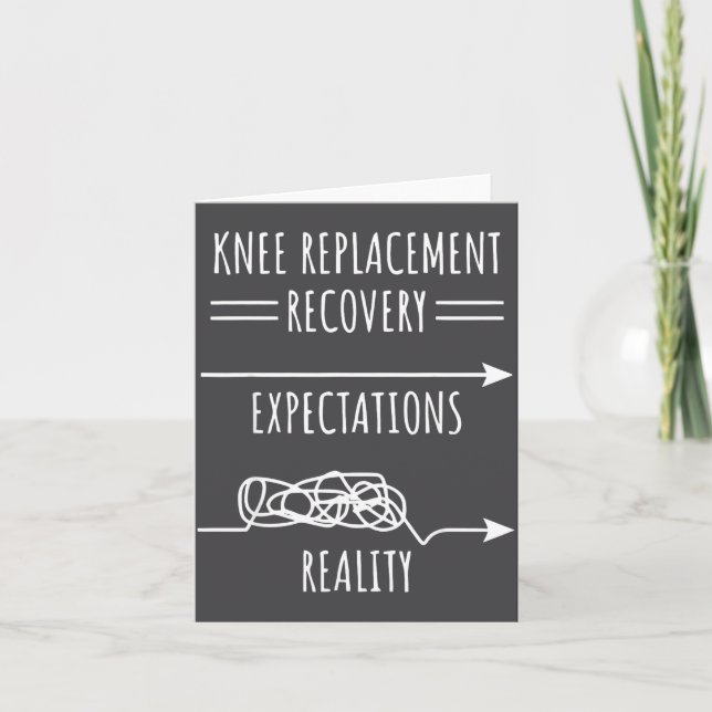 Cartão Knee Replacement Recovery Expectations Reality Sur (Frente)