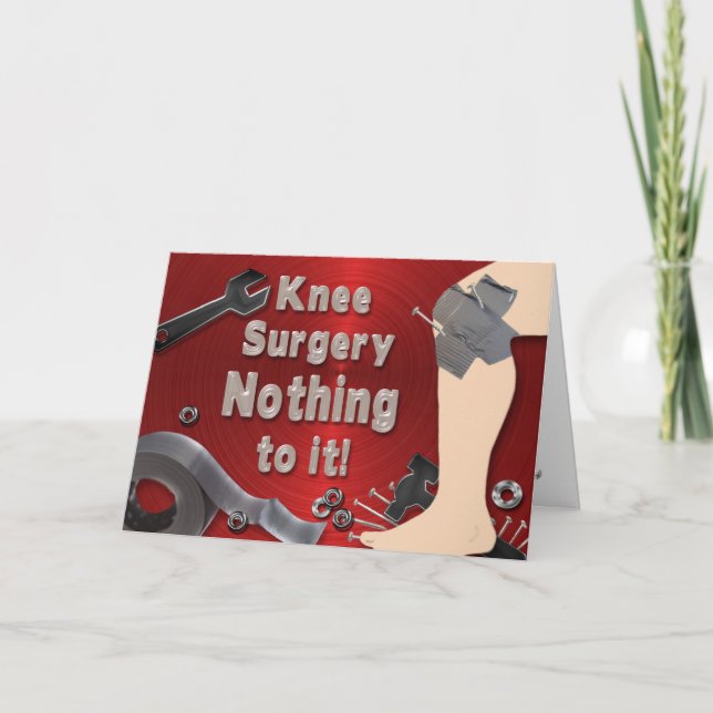 CARTÃO KNEE SURGERY  GET WELL CARD - DUCT TAPE (Frente)