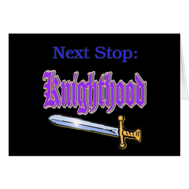 Cartão Knighthood (Frente Horizontal)