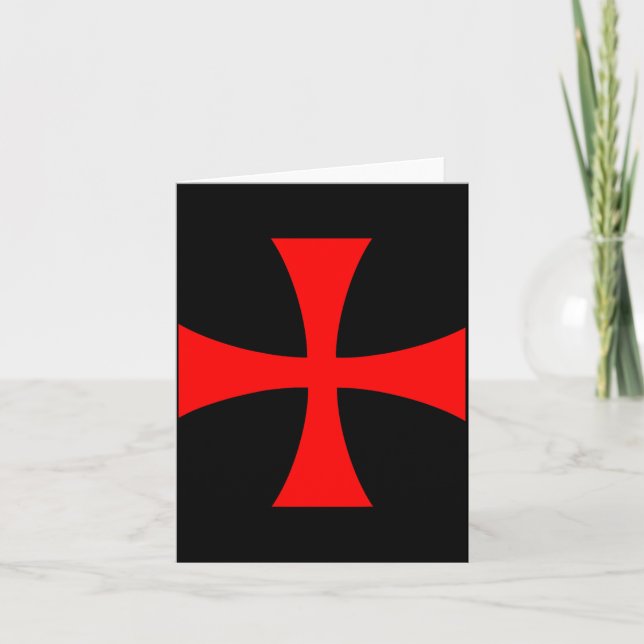 Cartão Knights Templar Cross Catholic Christian Order The (Frente)