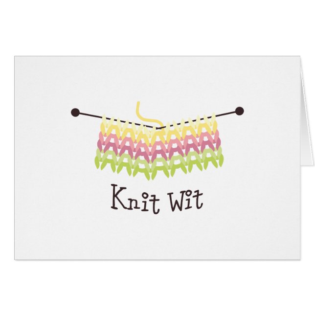 Cartão Knit com (Frente horizontal)