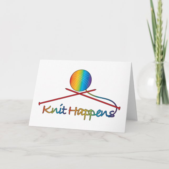 Cartão Knit Happens (Frente)
