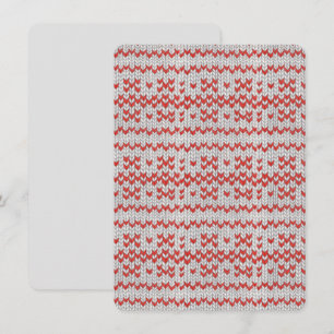 Cartão KNIT NORDIC VERMELHO 4.5x6.25 Placa plana / Vertic