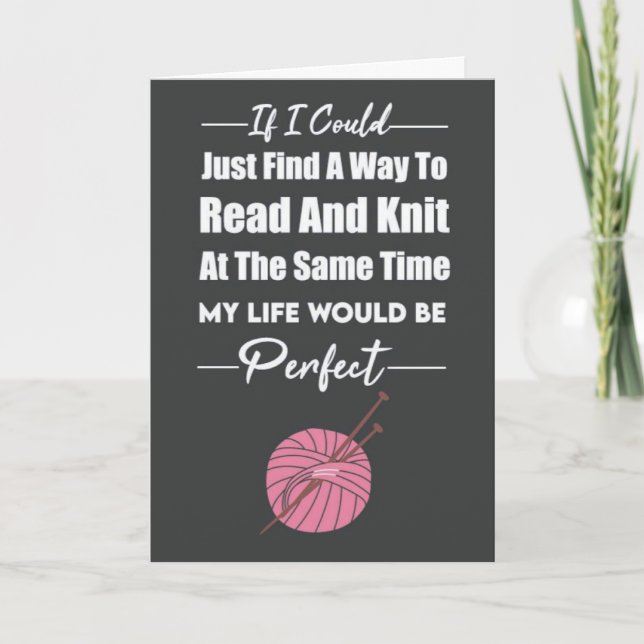 Cartão Knitters Yarn Modern Minimalist Knitter (Frente)