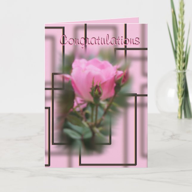 Cartão Knockout Rose Congratulations-  make any occasion (Frente)