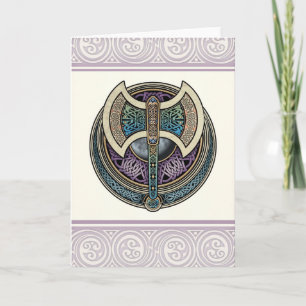 Cartão Knotwork Labrys Greeting Card