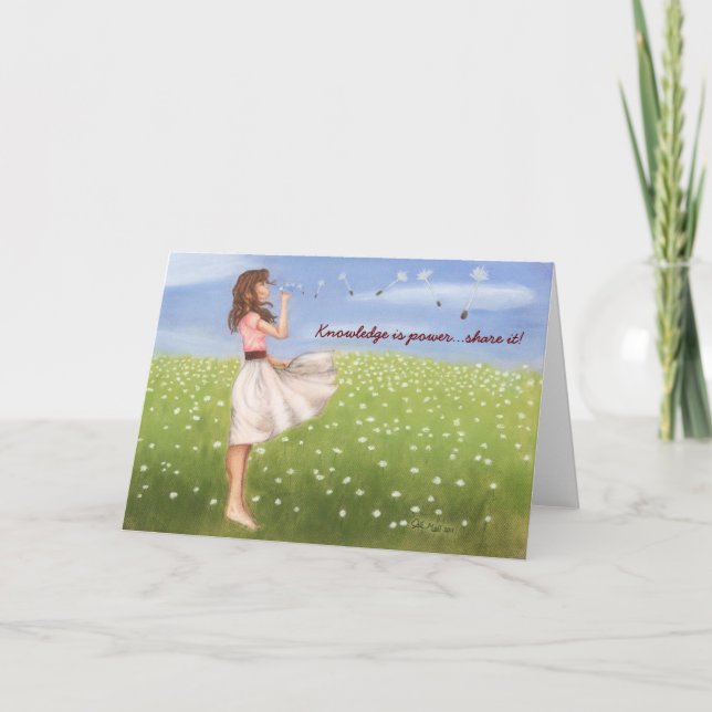 Cartão Knowledge is power...share it! (Frente)