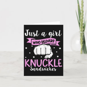 Cartão Knuckle Sandwich Cita Por Uma Garota De Sanduíche
