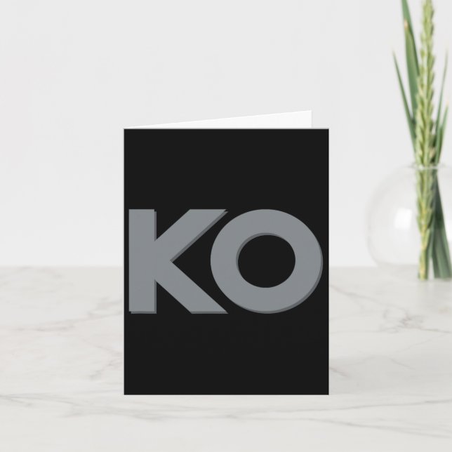 Cartão Ko Engraçado Bata Na Luta Boxando Homens Mulheres  (Frente)