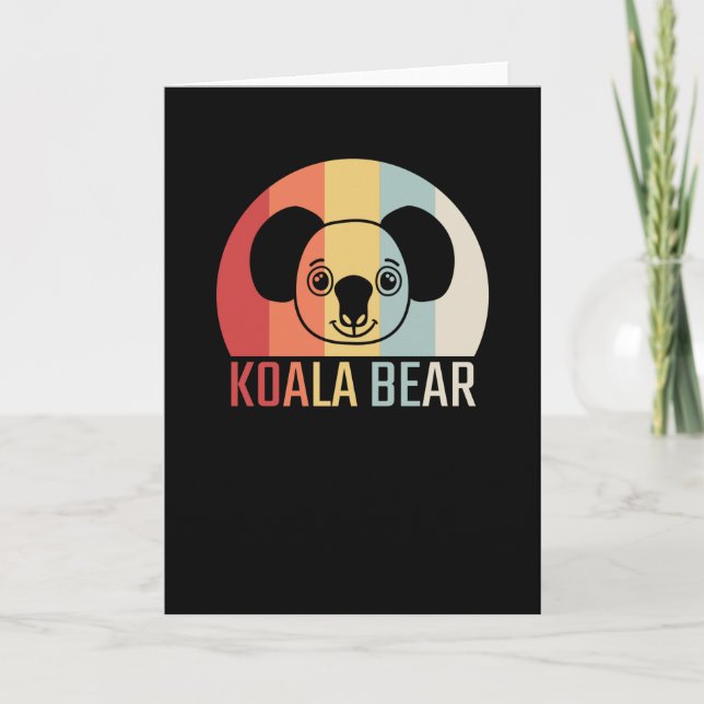 Cartão Koala Bear Retro (Frente)
