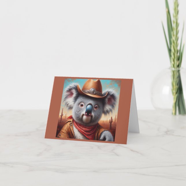 Cartão Koala Cowboy (Frente)
