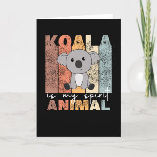 Cartão Koala É Meu Animal Espírito - Doce Koalas Vintage