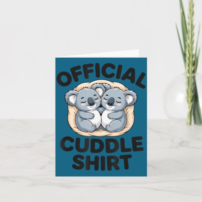 Cartão Koala Hug Cute Animal Lover This Is My Cuddle  (Frente)