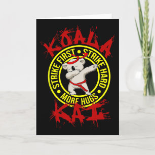 Cartão Koala Kai Divertido Karate Ninja Dojo Koala Abraço