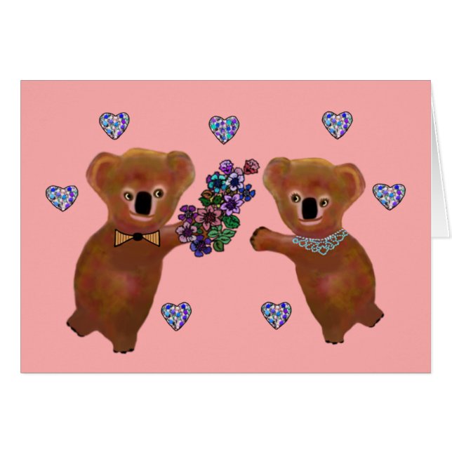 Cartão Koala Luv You (Frente horizontal)