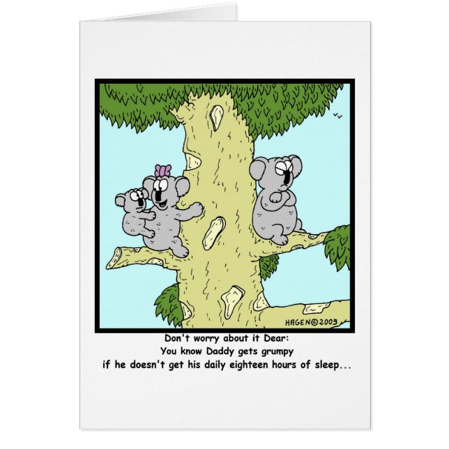 Cartão Koala mal-humorado (Frente)