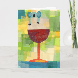 Cartão Koala Wine with message