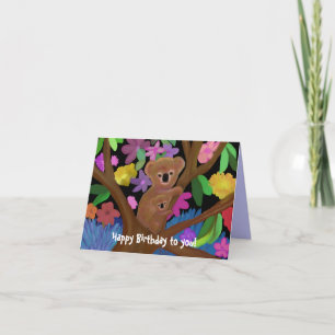 Cartão Koalas Birthday Card