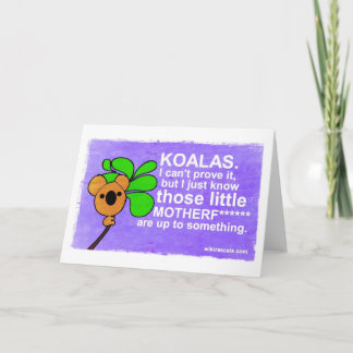 Cartão Koalas Está Preparando Algo