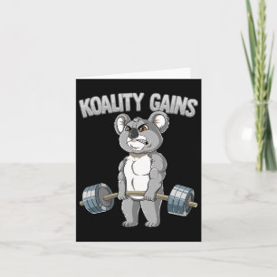 Cartão Koality Gains Koala Gym Bodybuilding