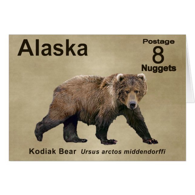 Cartão Kodiak Bear (Frente Horizontal)