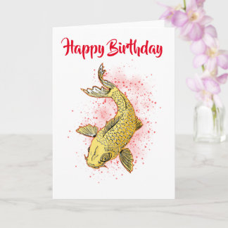 Cartão Koi Birthday