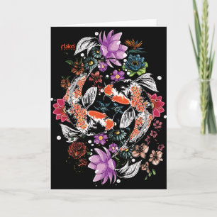 Cartão Koi Fish Greeting Card