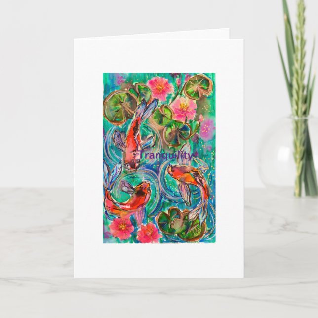 Cartão Koi pond (Frente)