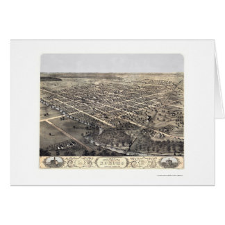 Cartão Kokomo, no mapa panorâmico - 1868