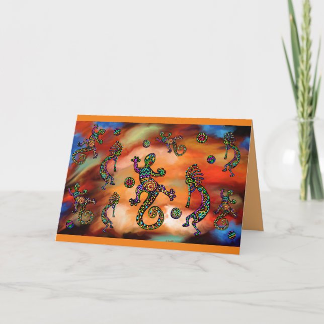Cartão Kokopelli Art (Frente)